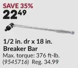 Princess Auto Breaker Bar offer