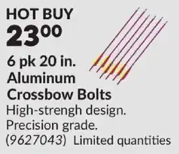 Princess Auto Aluminum Crossbow Bolts offer