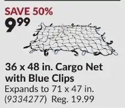 Princess Auto Cargo Net with Blue Clips offer