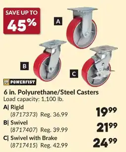 Princess Auto Powerfist 6 in. Polyurethane/Steel Casters offer