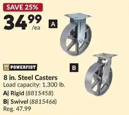 Princess Auto Powerfist 8 in. Steel Casters offer
