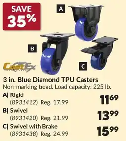 Princess Auto CastEx 3 in. Blue Diamond TPU Casters offer
