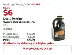 Costco Lea & Perrins Worcestershire sauce offer