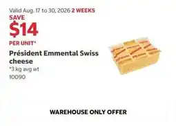 Costco President emmental swiss cheese offer