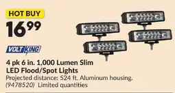 Princess Auto Volt King 4 pk 6 in. 1,000 Lumen Slim LED Flood/Spot Lights offer