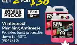 Princess Auto Winterproof plumbing antifreeze offer
