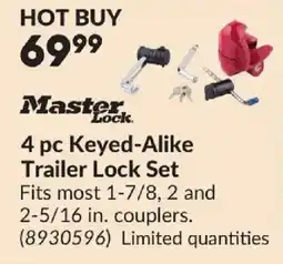 Princess Auto Master Lock 4 pc Keyed-Alike Trailer Lock Set offer