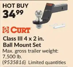 Princess Auto Curt class iii 4 x 2 in. ball mount set offer
