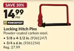 Princess Auto Powerfist locking hitch pins offer