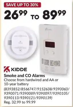 Princess Auto Kidd smoke and co alarms offer