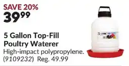 Princess Auto 5 Gallon Top-Fill Poultry Waterer offer