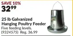 Princess Auto Galvanized Hanging Poultry Feeder offer