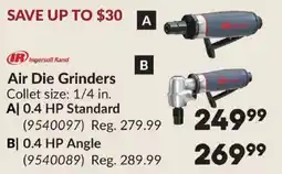 Princess Auto Ingersoll Rand Air Die Grinders offer