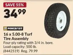 Princess Auto Powerfist 16 x 5.00-8 Turf Tire Assembly offer