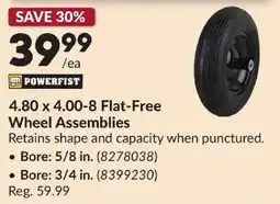 Princess Auto Powerfist 4.80 x 4.00-8 Flat-Free Wheel Assemblies offer