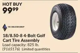 Princess Auto The Carlstar Group 18/8.50-8 4-Bolt Golf Cart Tire Assembly offer