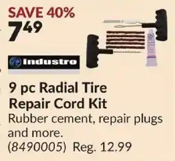 Princess Auto Industro 9 pc Radial Tire Repair Cord Kit offer