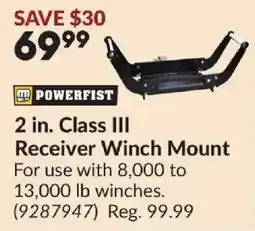 Princess Auto Powerfist 2 in. Class III Receiver Winch Mount offer