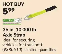 Princess Auto Grip axle strap offer