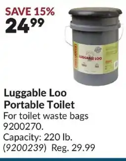 Princess Auto Luggable Loo Portable Toilet offer