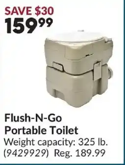 Princess Auto Flush-N-Go Portable Toilet offer