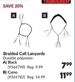 Princess Auto Thunderbay braided call lanyards offer