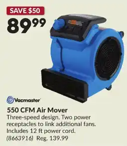 Princess Auto Vacmaster 550 CFM Air Mover offer