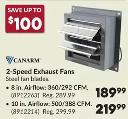 Princess Auto Canarm 2-Speed Exhaust Fans offer
