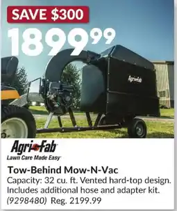 Princess Auto Agri-fab tow-behind mow-n-vac offer