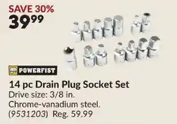 Princess Auto Powerfist 14 pc Drain Plug Socket Set offer