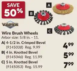 Princess Auto Vaper wire brush wheels offer