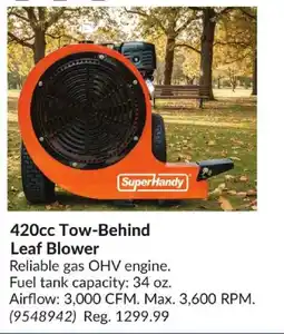 Princess Auto SuperHandy 420cc Tow-Behind Leaf Blower offer