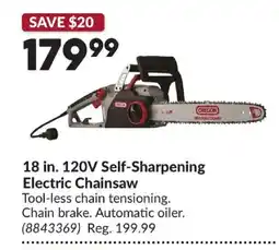 Princess Auto Oregon 18 in. 120V Self-Sharpening Electric Chainsaw offer