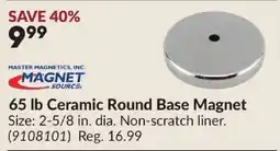 Princess Auto Master Magnetics Inc 65 lb Ceramic Round Base Magnet offer