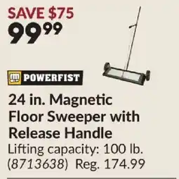 Princess Auto Powerfist 24 in. Magnetic Floor Sweeper with Release Handle offer