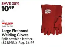Princess Auto Watson gloves large firebrand welding gloves offer