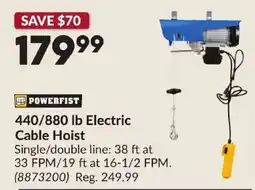 Princess Auto Powerfist 440/880 lb Electric Cable Hoist offer