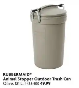 Home Hardware Rubbermaid animal stopper outdoor trash can offer