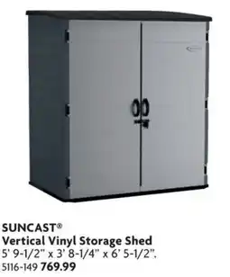Home Hardware Suncast Vertical Vinyl Storage Shed offer