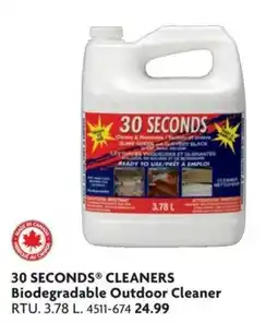 Home Hardware 30 Seconds cleaners biodegradable outdoor cleaner offer
