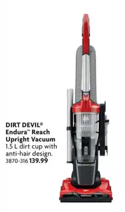 Home Hardware Dirt Devil Endura Reach Upright Vacuum offer