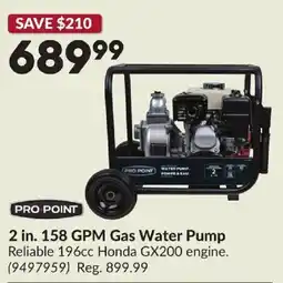 Princess Auto Pro Point 2 in. 158 GPM Gas Water Pump offer