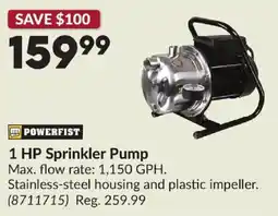 Princess Auto Powerfist 1 Hp Sprinkler Pump offer