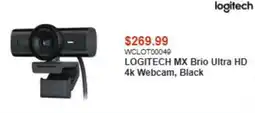 Canada Computers Logitech mx brio ultra hd 4k webcam, black offer