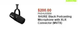 Canada Computers Shure black podcasting microphone with xlr connector (mv7x) offer
