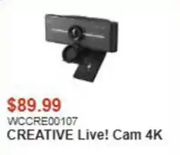 Canada Computers Creative live! cam 4k offer