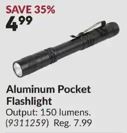 Princess Auto Aluminum Pocket Flashlight offer