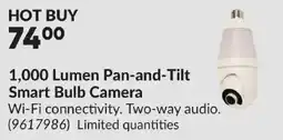 Princess Auto 1,000 Lumen Pan-and-Tilt Smart Bulb Camera offer