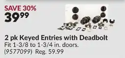 Princess Auto 2 pk Keyed Entries with Deadbolt offer