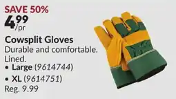 Princess Auto Cowsplit Gloves offer